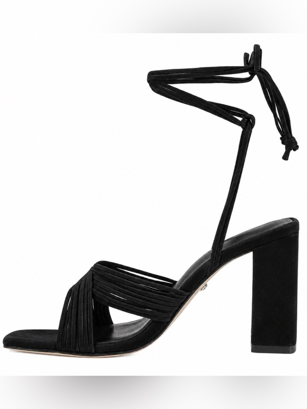 RAYE Gian Black Suede Heels Size 6 | Strappy Block Heel Sandals - Picture 9 of 11